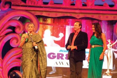Award presented by Anang Desai and Rashmi Udya Singh to Flavia Agnes