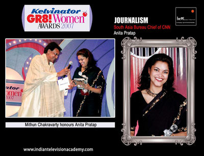 Mithun Chakravathy  honoured Anita Pratap 