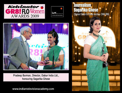 Pradeep Burman, Director, Dabur India Ltd. honouring Sagarika Ghose