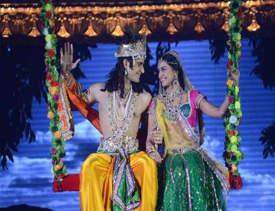 Viren and Jeevika playing Radha and Krishna at STAR Diwali - Har Chehre Par Muskaan