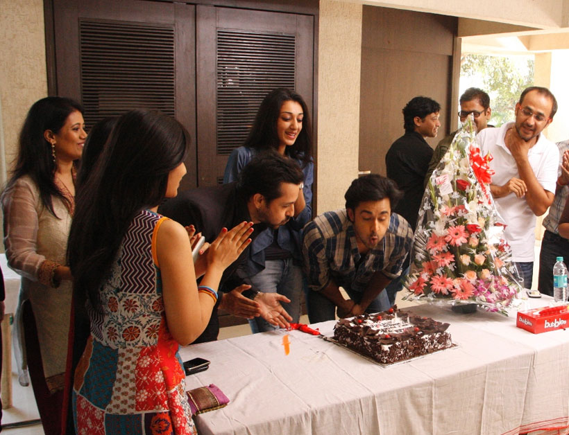 The cast and crew of Sahara One's Jhilmil Sitaaron Ka Aangan Hoga at the celebrations of 200 episodes completion 