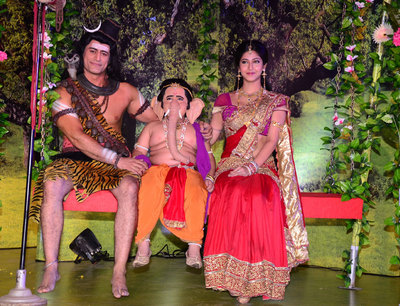 Mahadev, Ganpati and Parvati