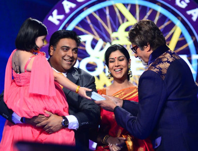 Mr. Bachchan with Ram, Sakshi  and Amrita Mukherjee