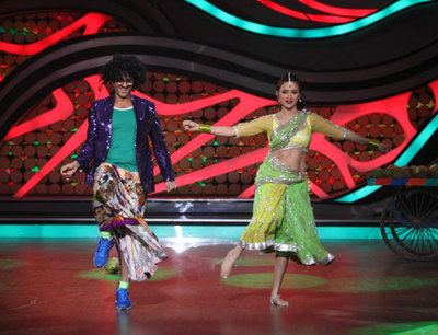 Hiten and Gauri during their perfomance