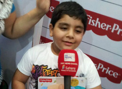 Ganesha (Saadil Kapoor) from Mahadev at the Fisher Price Mothers Day event 