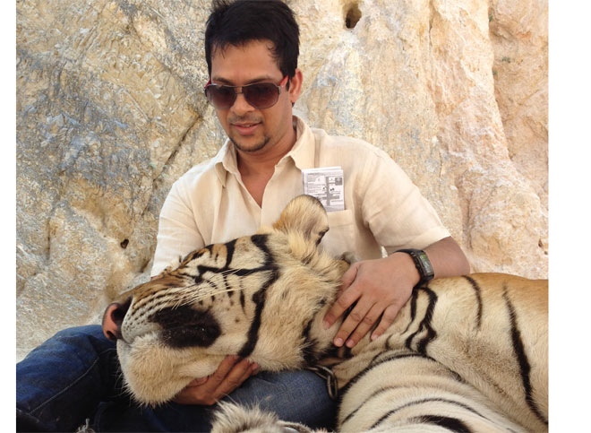 Yash Patnaik with Tiger 