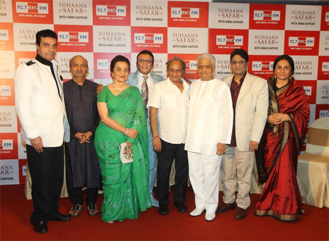 Asha Parekh, Vidya Sinha, Dheeraj Kumar, music directors Anand-ji and Pyarelal-ji, singer Anwar and lyricist Sameer launched BIG FM's Show ' Suhaana Safar with Annu