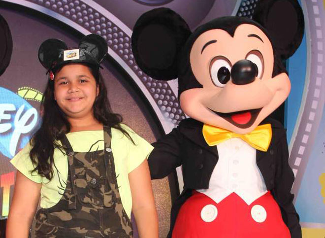 Saloni Daini (Comedian child artist) with Mickey Mouse