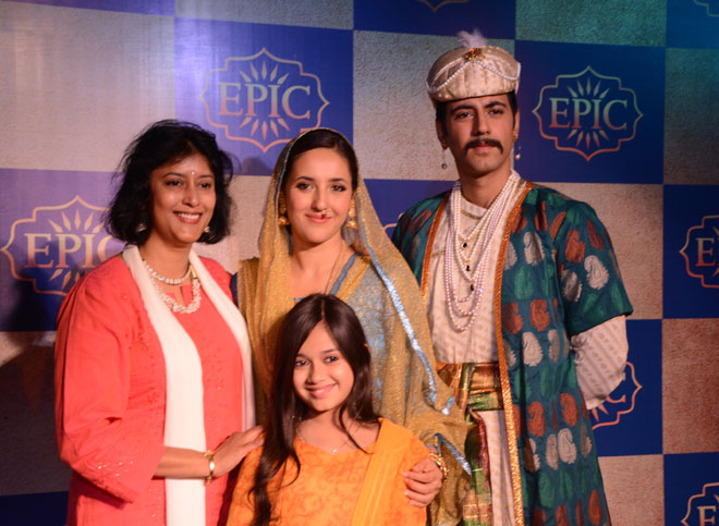 Indu Sundaresan, author of the book, The Twentieth wife along with the cast of the show