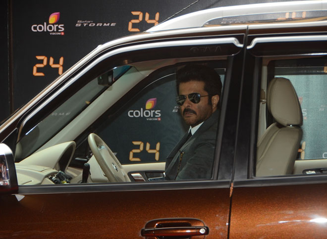 Anil Kapoor on the Red in TATA Safari Storme at the trailer launch of 24