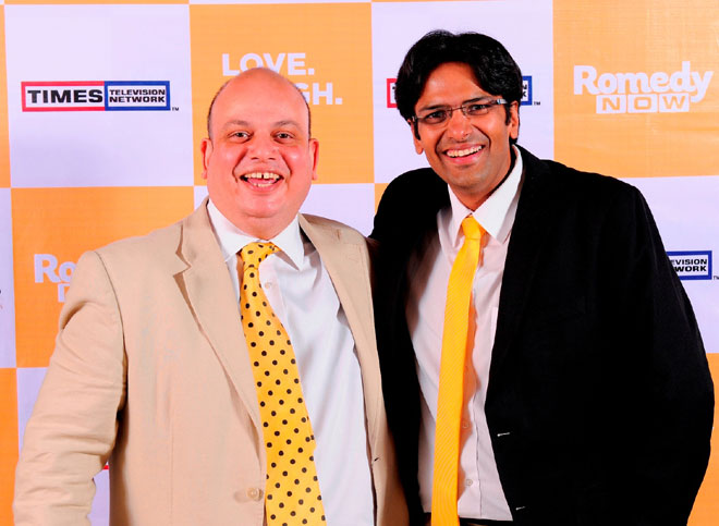 Ajay Trigunayat, CEO English Entertianment Channels, Times Television Network & Harsh Sheth, Associate Business Head, ROMEDY NOW