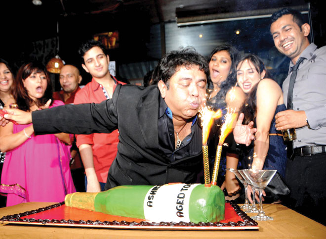 Ashiesh Roy blows the candles...!