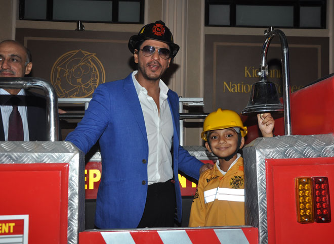 SRK does a fire drill at KidZania