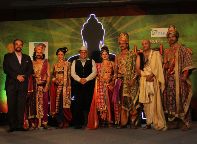 Dr. BK Modi with the cast of his newly launched - Buddha