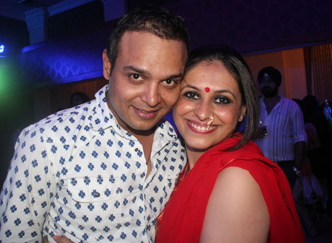 Siddharth Kumar Tewary with wife Gayatri