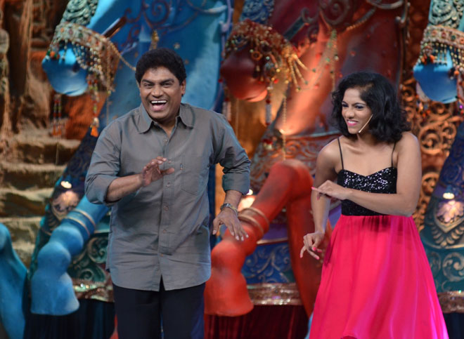 Johnny Lever with his daughter Jamie