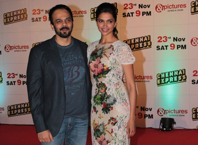 Rohit Shetty and Deepika Padukone at Zee TV's Success Bash