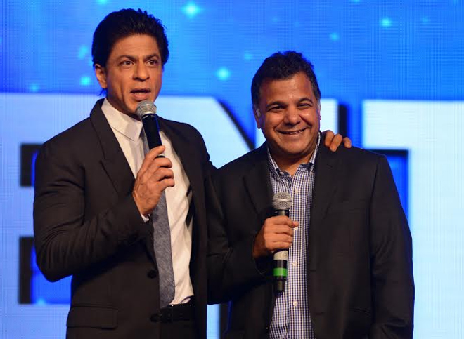 Shah Rukh Khan and Raj Nayak, CEO