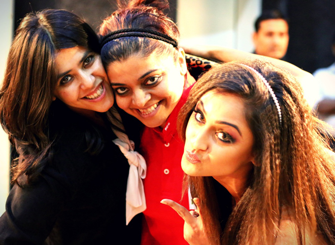 Ekta Kapoor's picture perfect moment with Nivedita Basu and Krystle dsouza!