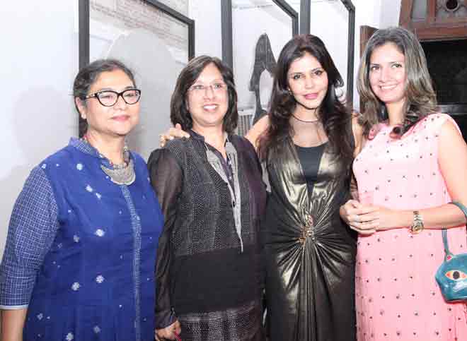 Raveena Tandon, Nisha Jamval, Jayasri Burman & Geeta Mehra  at the Art Week 2014