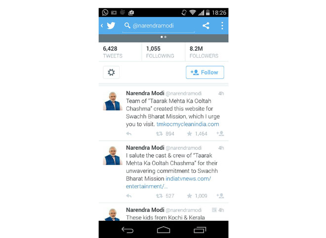 PM Narendra Modi tweet on Taarak Mehta Cleen India contest