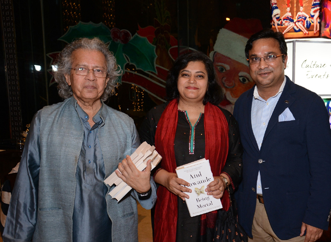 Mr. Anil Dhaker and Mr. Biswajit Chakraborty at the launch of the book Being Mortal