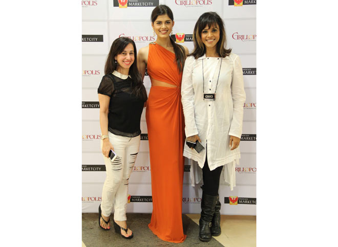 Vahbiz Mehta, Miss Supranational 2014 Asha Bhat & Manasi Scott at Phoenix Marketcity, Kurla