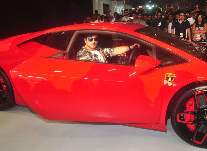 Zayed Khan at Lemborgini Lounge at the \'Autocar Performance Show 2014.1