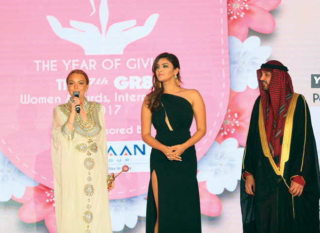 Versatile Artistry & Social Service - Lindsay Lohan Presented by Anushka Ranjan & His Excellency Suhail Mohd Al Zarooni