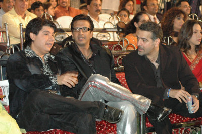 Sajid Khan, Javed Jaffery and Ravi Behl all in black jackets