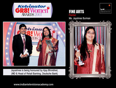 Jayashree honoured by Ajay Bhimbeht 