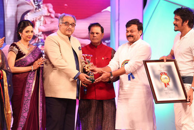 Sridevi, Boney Kapoor,T.Subbaarami Reddy, Chiranjeevi & Nagarjuna