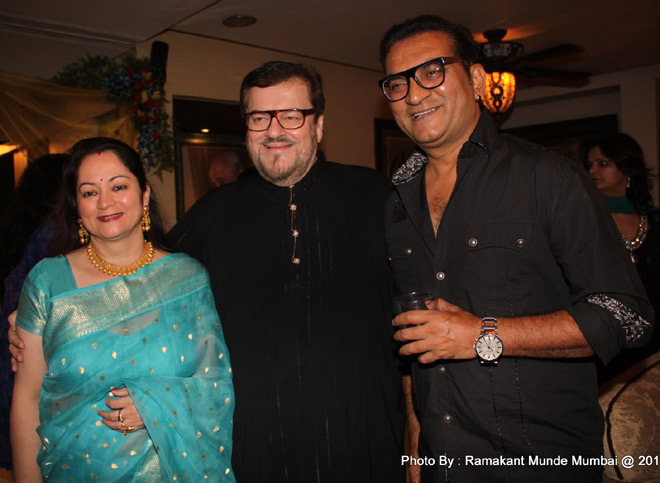 NISHI MUKESH ,NITIN MUKESH AND BDAY BOY ABHIJEET