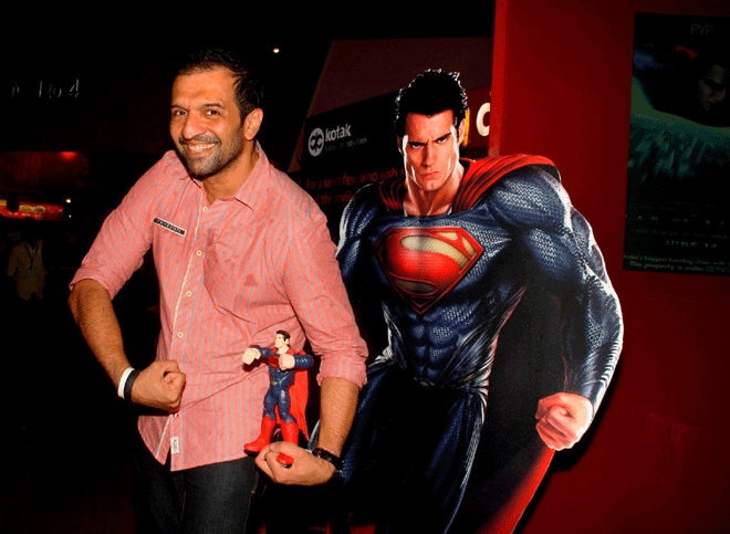 Atul Kasbekar at Man of Steel Premier