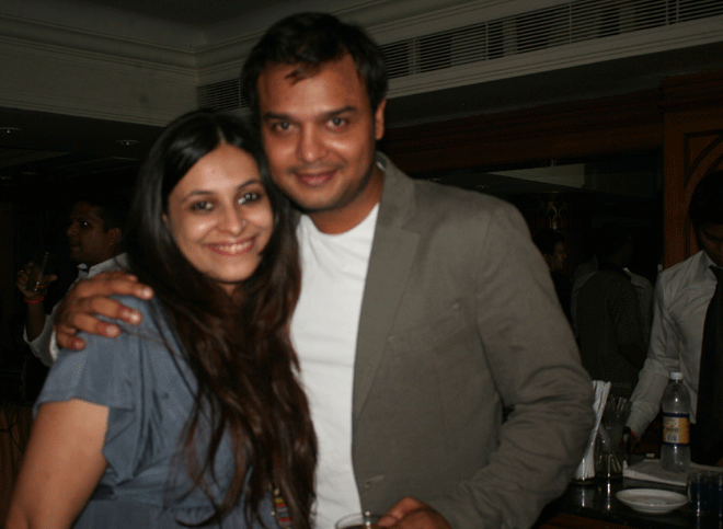 Siddharth Kumar Tewary with wife Gayatri