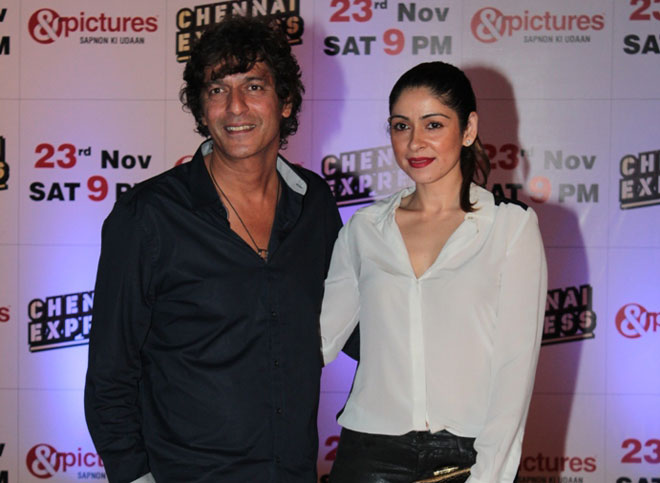 Chunkey Pandey with Bhavna Pandey at Zee TV's Success Bash