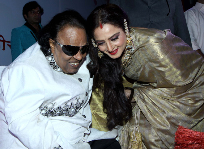 Ravindra Jain and Rekha 