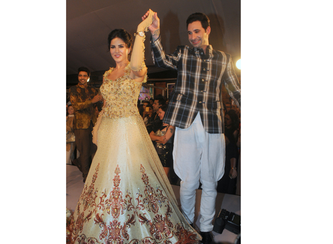 Sunny Leone with Daniel Weber 