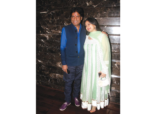 Raju Srivastav with wife 