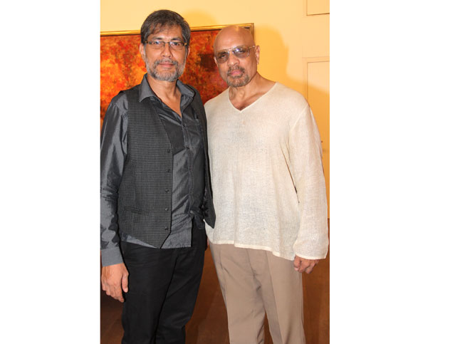 Actors Denzil Smith with Bharat Dhabolkar